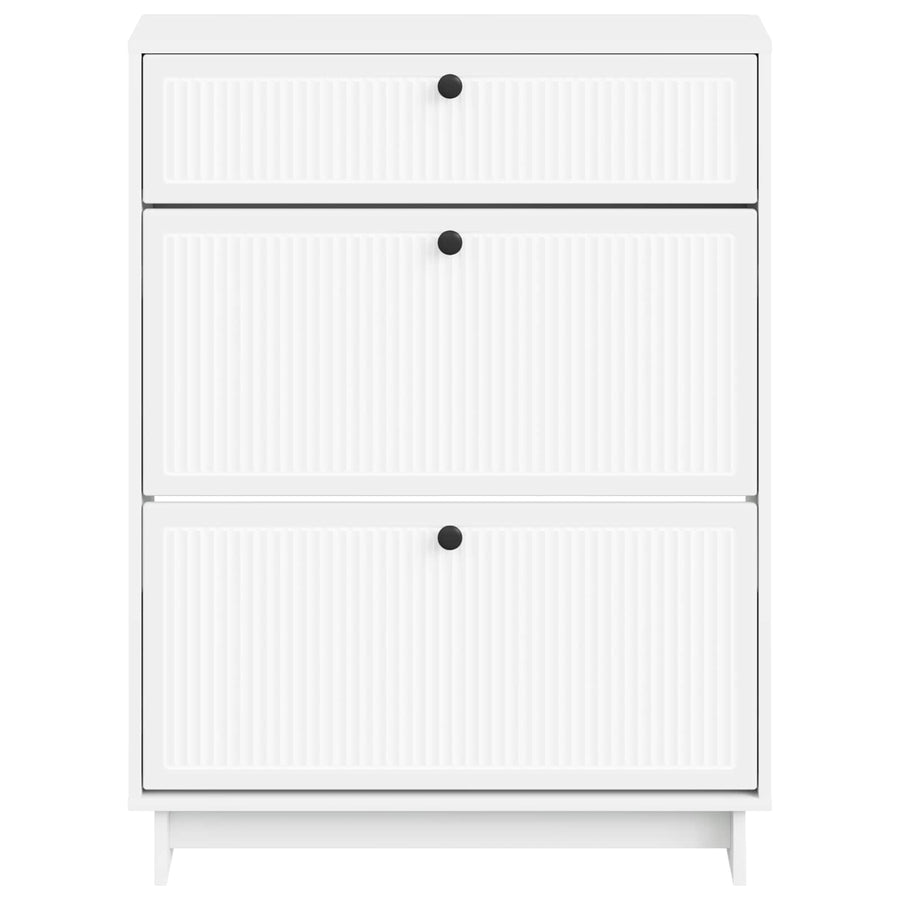 Schoenenkast EDE 78 x 24 x 103 cm Bewerkt hout Wit