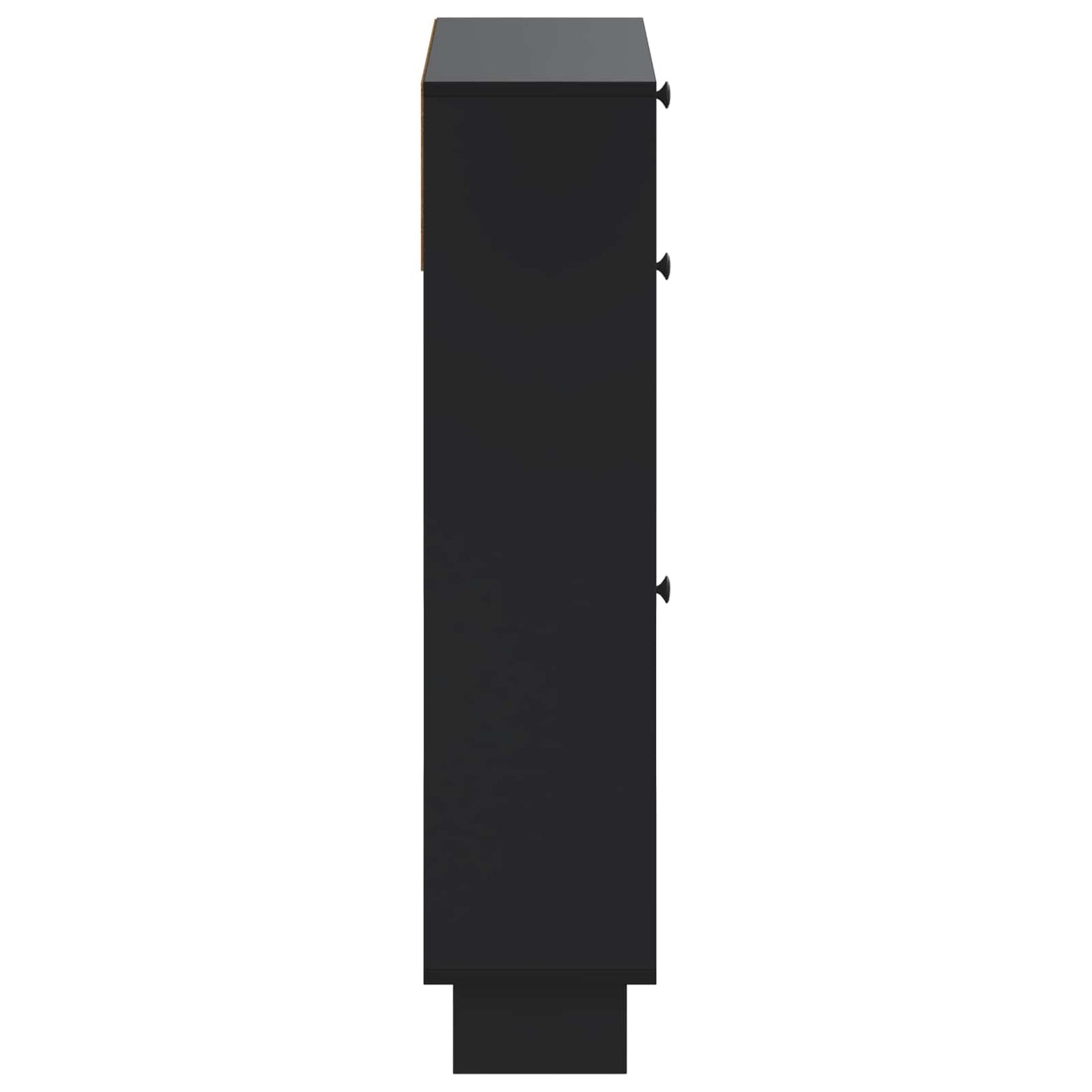 Schoenenkast EDE 78 x 24 x 103 cm Bewerkt hout Zwart