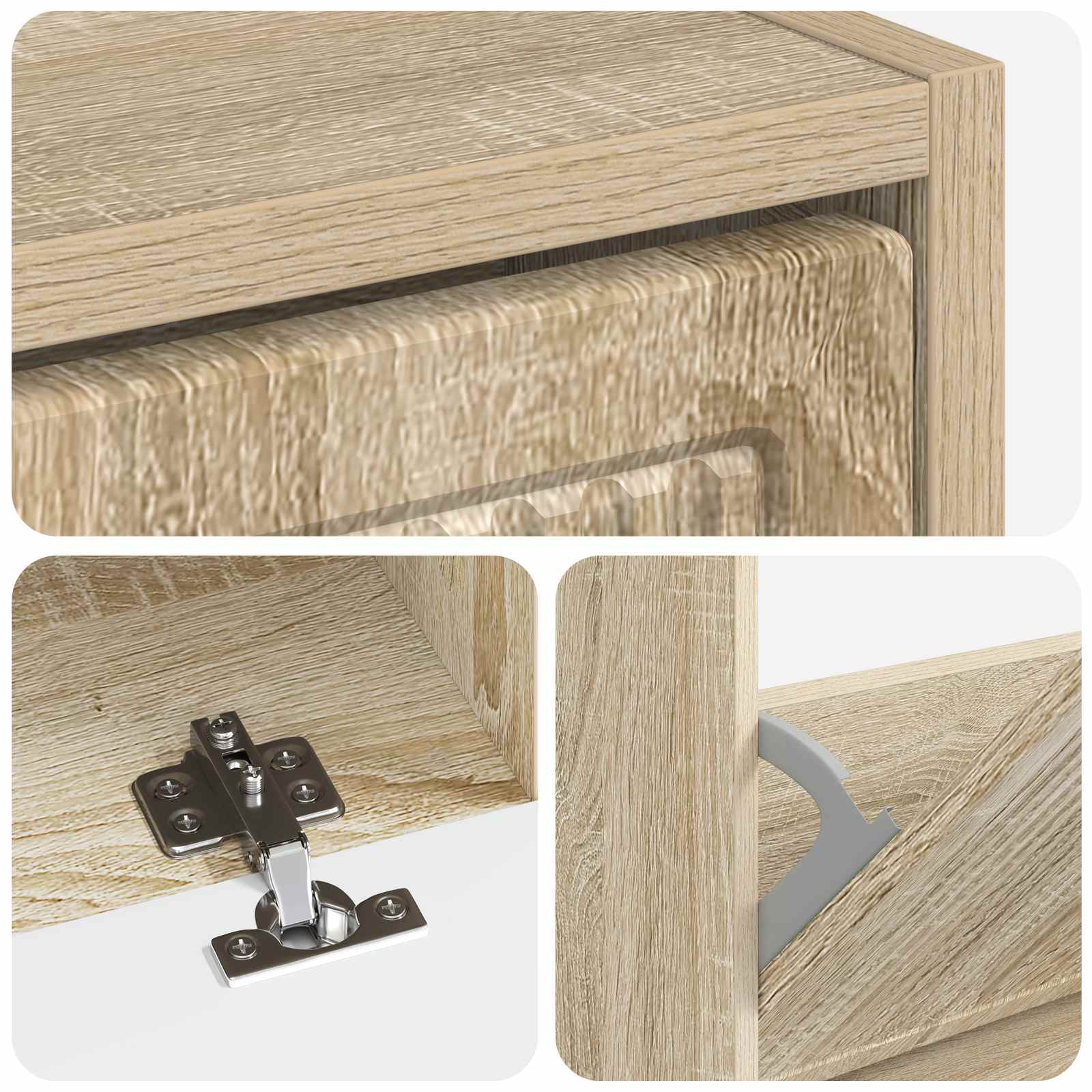 Schoenenkast EDE 78 x 24 x 103 cm Bewerkt hout Sonoma Eiken
