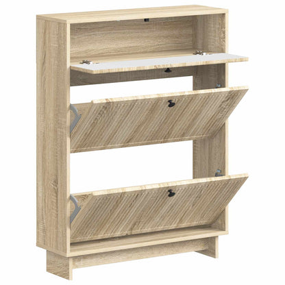 Schoenenkast EDE 78 x 24 x 103 cm Bewerkt hout Sonoma Eiken
