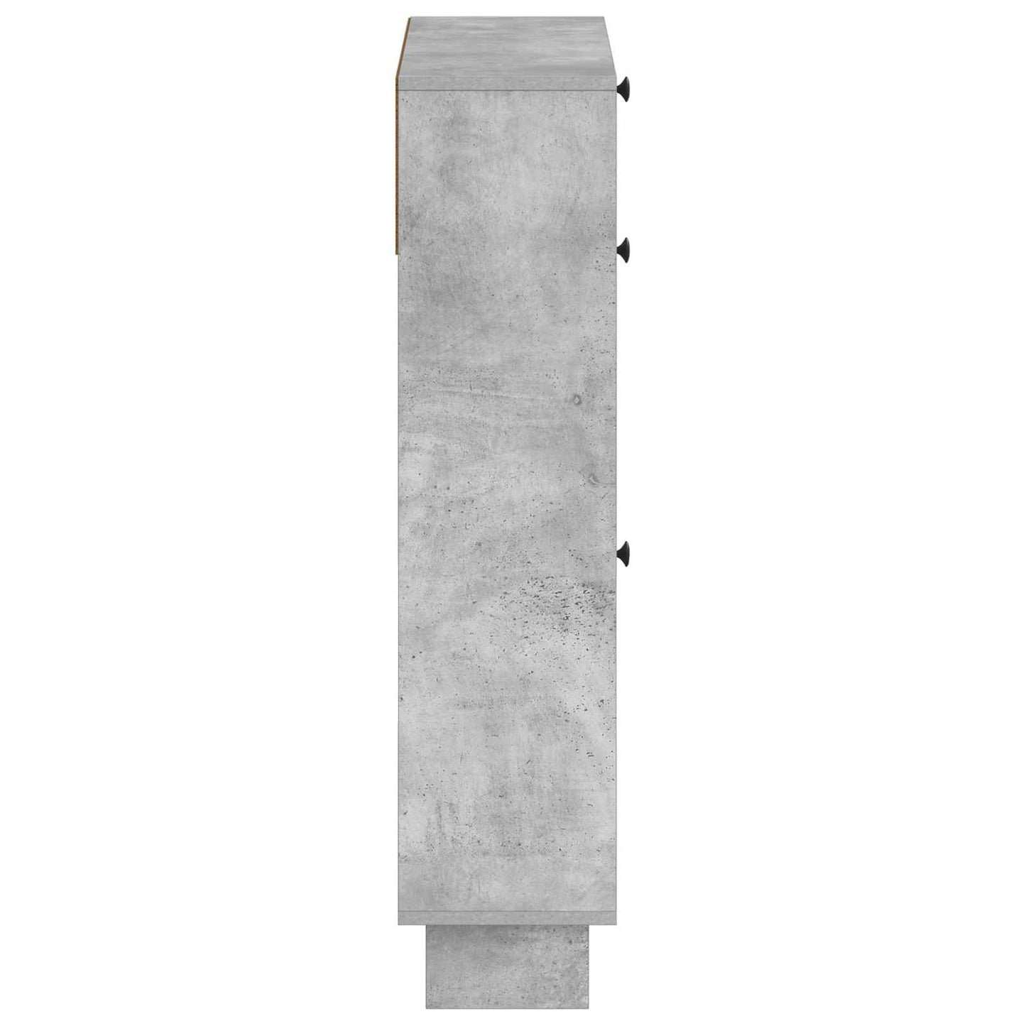 Schoenenkast EDE 78 x 24 x 103 cm Bewerkt hout Betongrijs