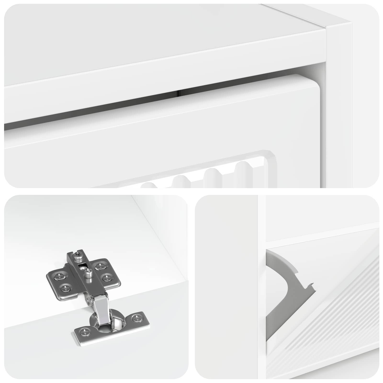 Schoenenkast EDE 78 x 24 x 103 cm Bewerkt hout Hoogglans Wit