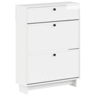 Schoenenkast EDE 78 x 24 x 103 cm Bewerkt hout Hoogglans Wit