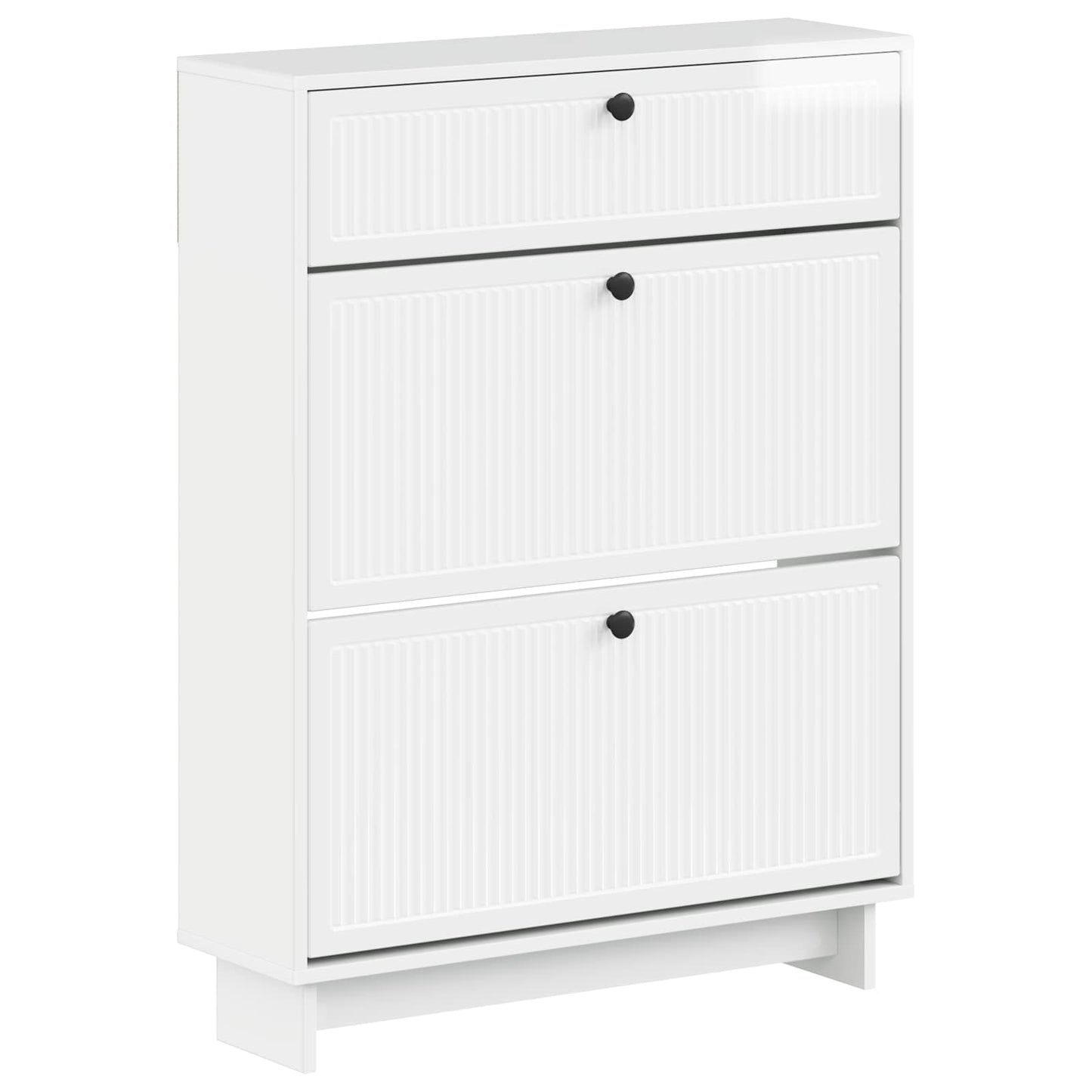 Schoenenkast EDE 78 x 24 x 103 cm Bewerkt hout Hoogglans Wit