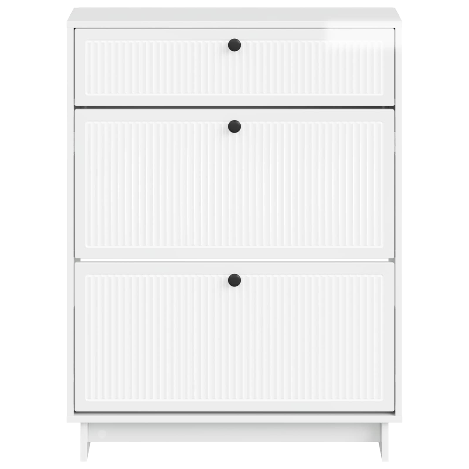 Schoenenkast EDE 78 x 24 x 103 cm Bewerkt hout Hoogglans Wit
