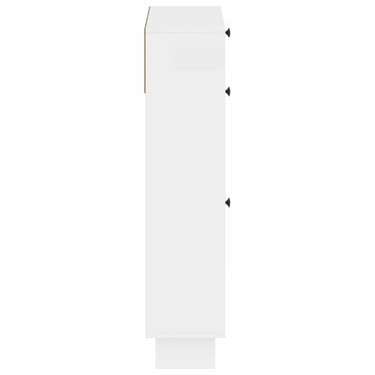 Schoenenkast EDE 78 x 24 x 103 cm Bewerkt hout Hoogglans Wit