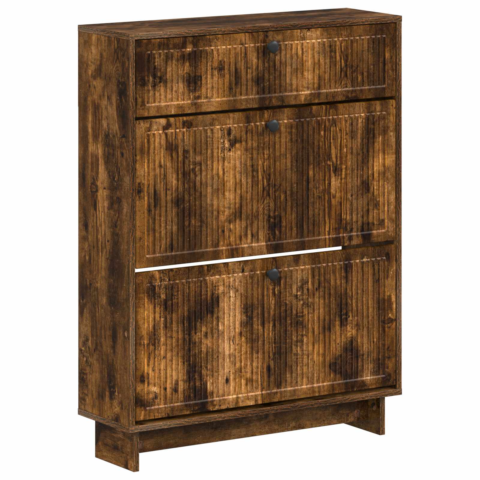 Schoenenkast EDE 78 x 24 x 103 cm Bewerkt hout Gerookt eiken