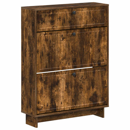 Schoenenkast EDE 78 x 24 x 103 cm Bewerkt hout Gerookt eiken