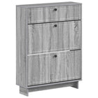 Schoenenkast EDE 78 x 24 x 103 cm Bewerkt hout Grijs Sonoma