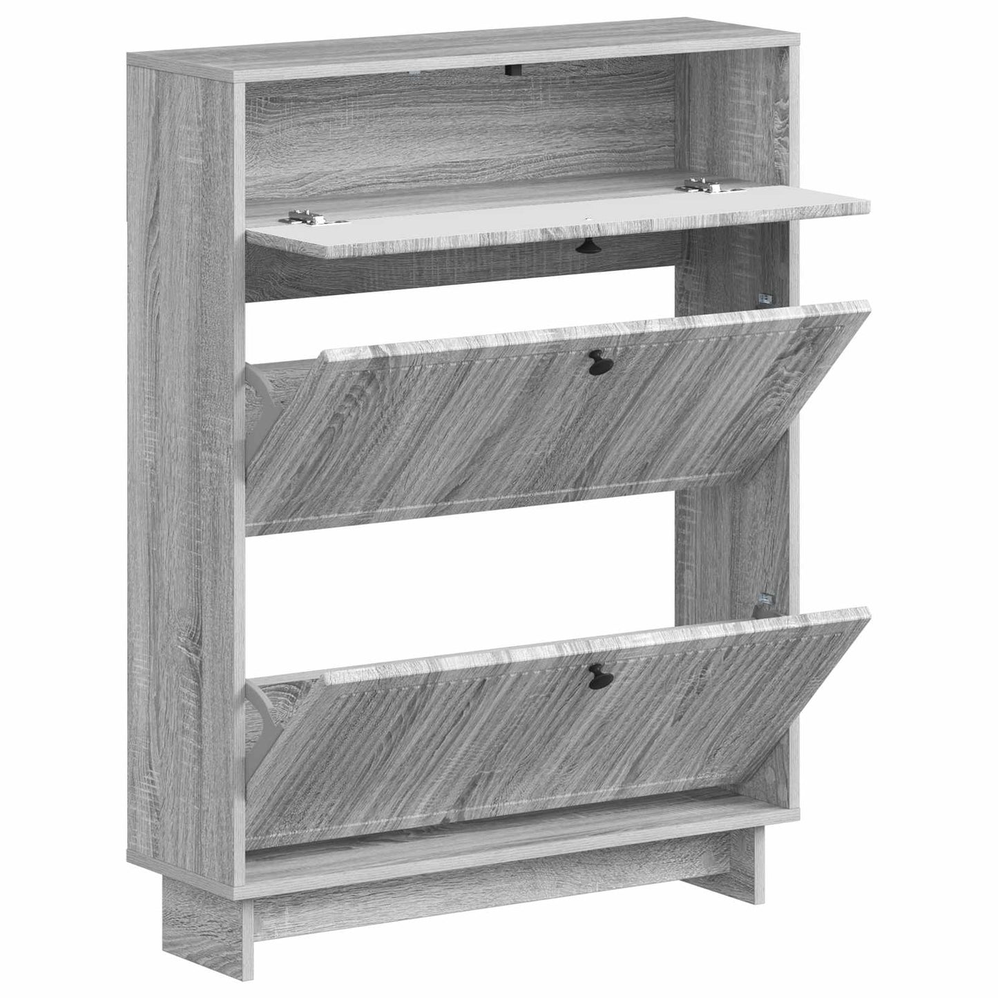 Schoenenkast EDE 78 x 24 x 103 cm Bewerkt hout Grijs Sonoma