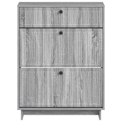 Schoenenkast EDE 78 x 24 x 103 cm Bewerkt hout Grijs Sonoma