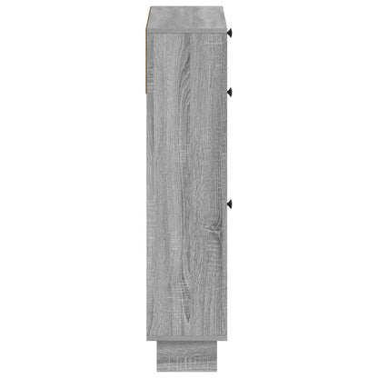Schoenenkast EDE 78 x 24 x 103 cm Bewerkt hout Grijs Sonoma