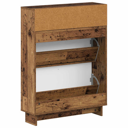 Schoenenkast EDE 78 x 24 x 103 cm Bewerkt hout Oud hout