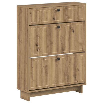 Schoenenkast EDE 78 x 24 x 103 cm Bewerkt hout Artisanaal eiken