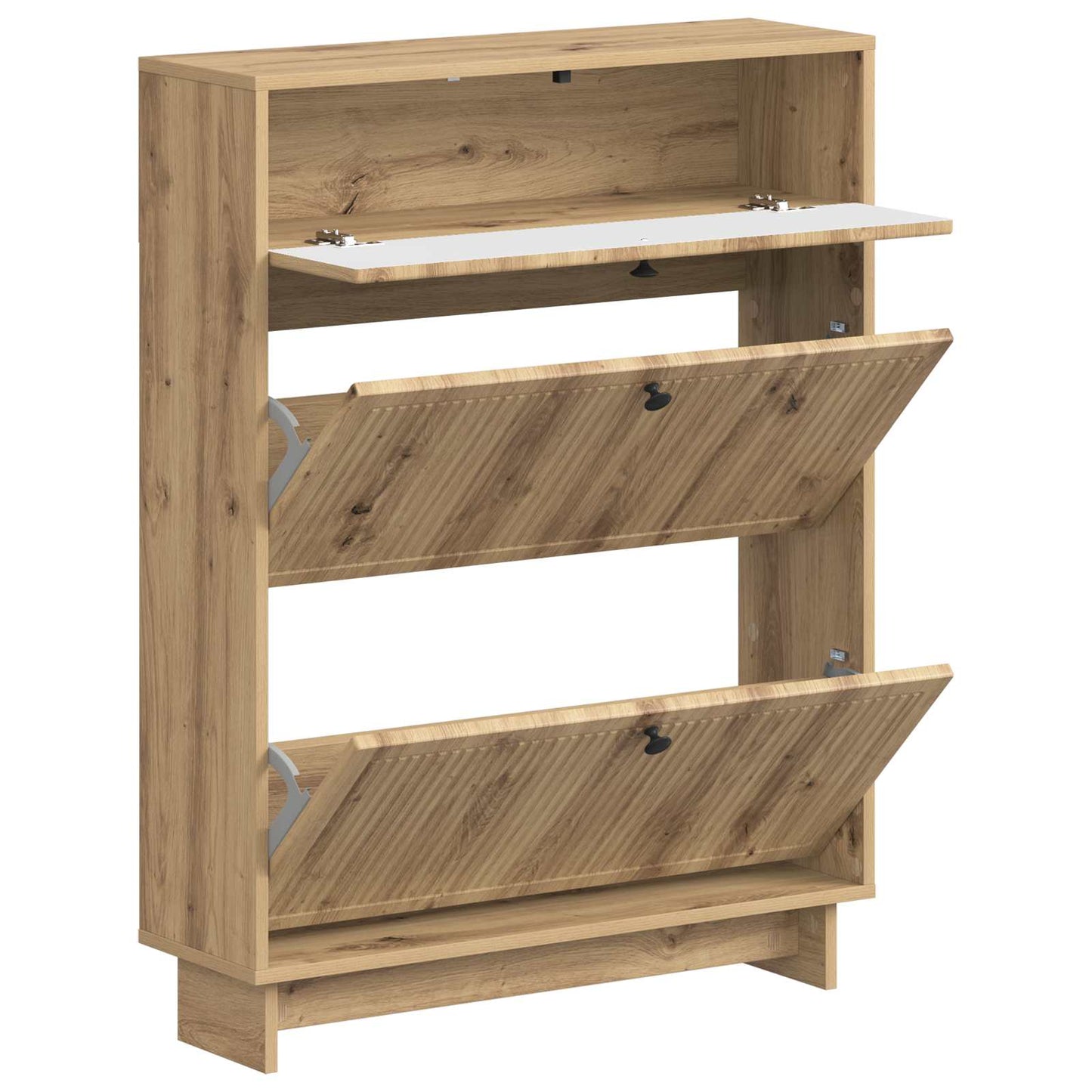 Schoenenkast EDE 78 x 24 x 103 cm Bewerkt hout Artisanaal eiken