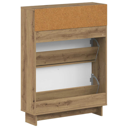 Schoenenkast EDE 78 x 24 x 103 cm Bewerkt hout Artisanaal eiken