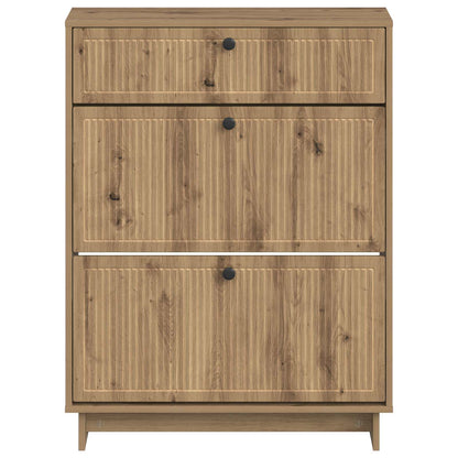 Schoenenkast EDE 78 x 24 x 103 cm Bewerkt hout Artisanaal eiken