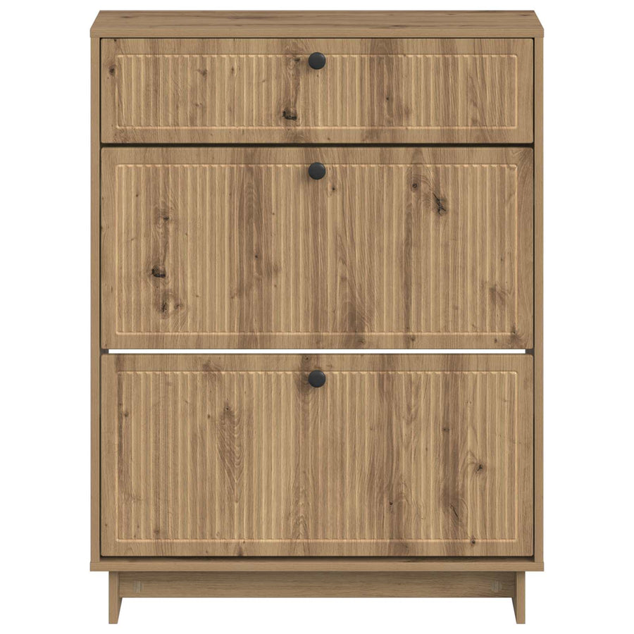 Schoenenkast EDE 78 x 24 x 103 cm Bewerkt hout Artisanaal eiken