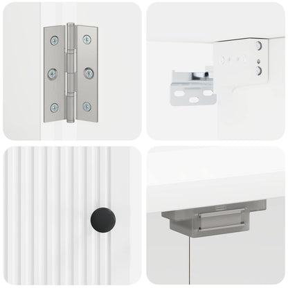 Dartbord Kabinet EDE Hoogglans Wit 52,5 x 10,5 x 53,5 cm