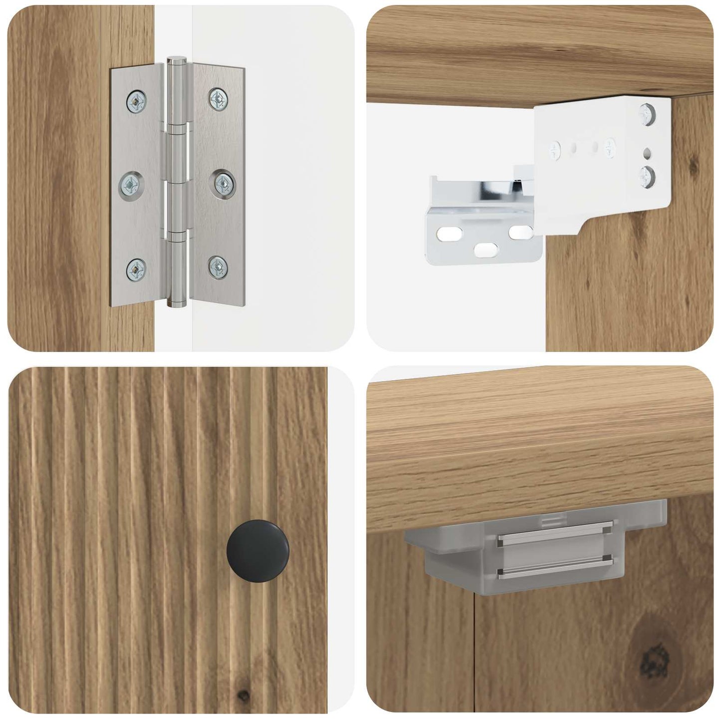 Dartbord Kabinet EDE Artisanaal eiken 52,5 x 10,5 x 53,5 cm