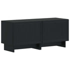 Tv-meubel Zwart Bewerkt hout