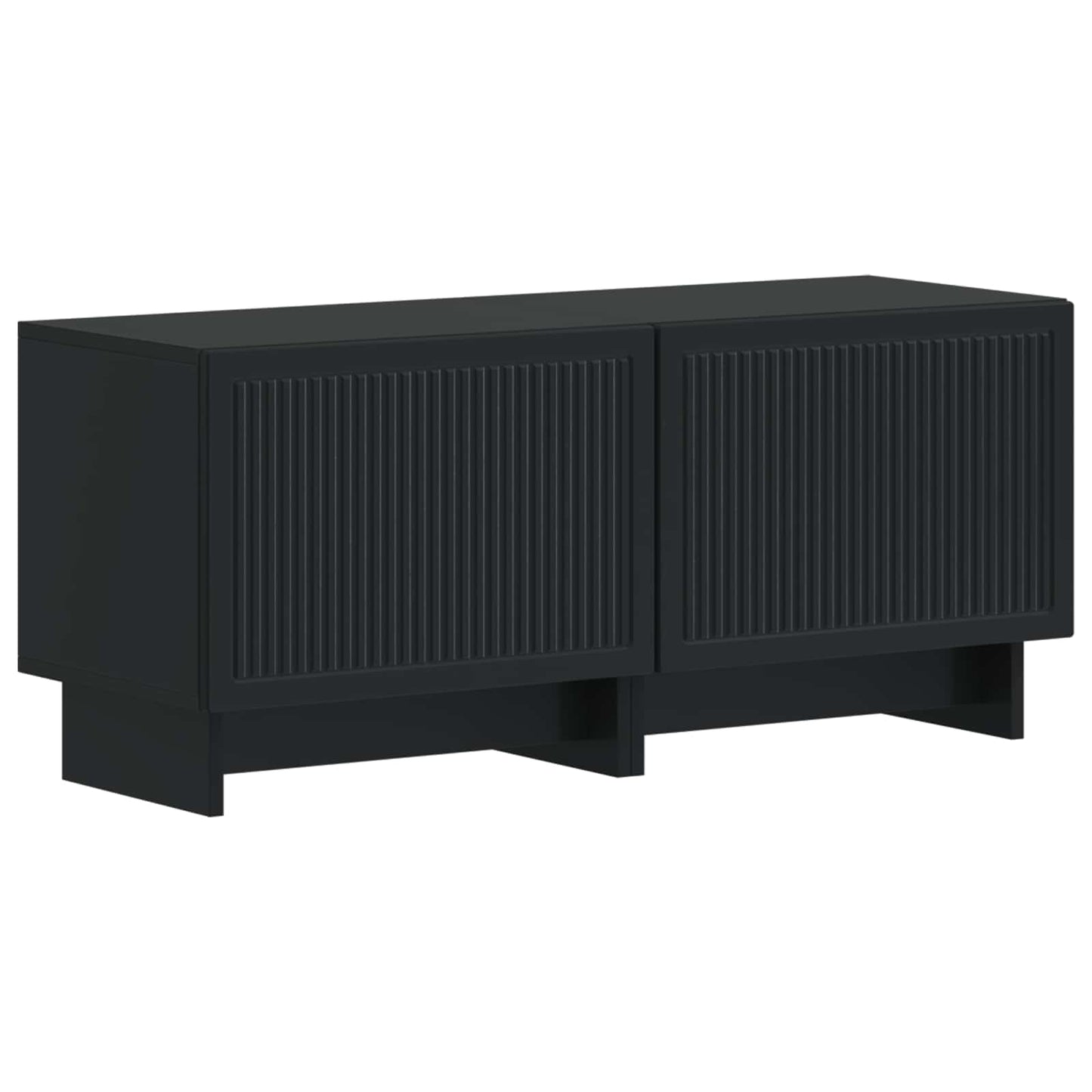 Tv-meubel Zwart Bewerkt hout