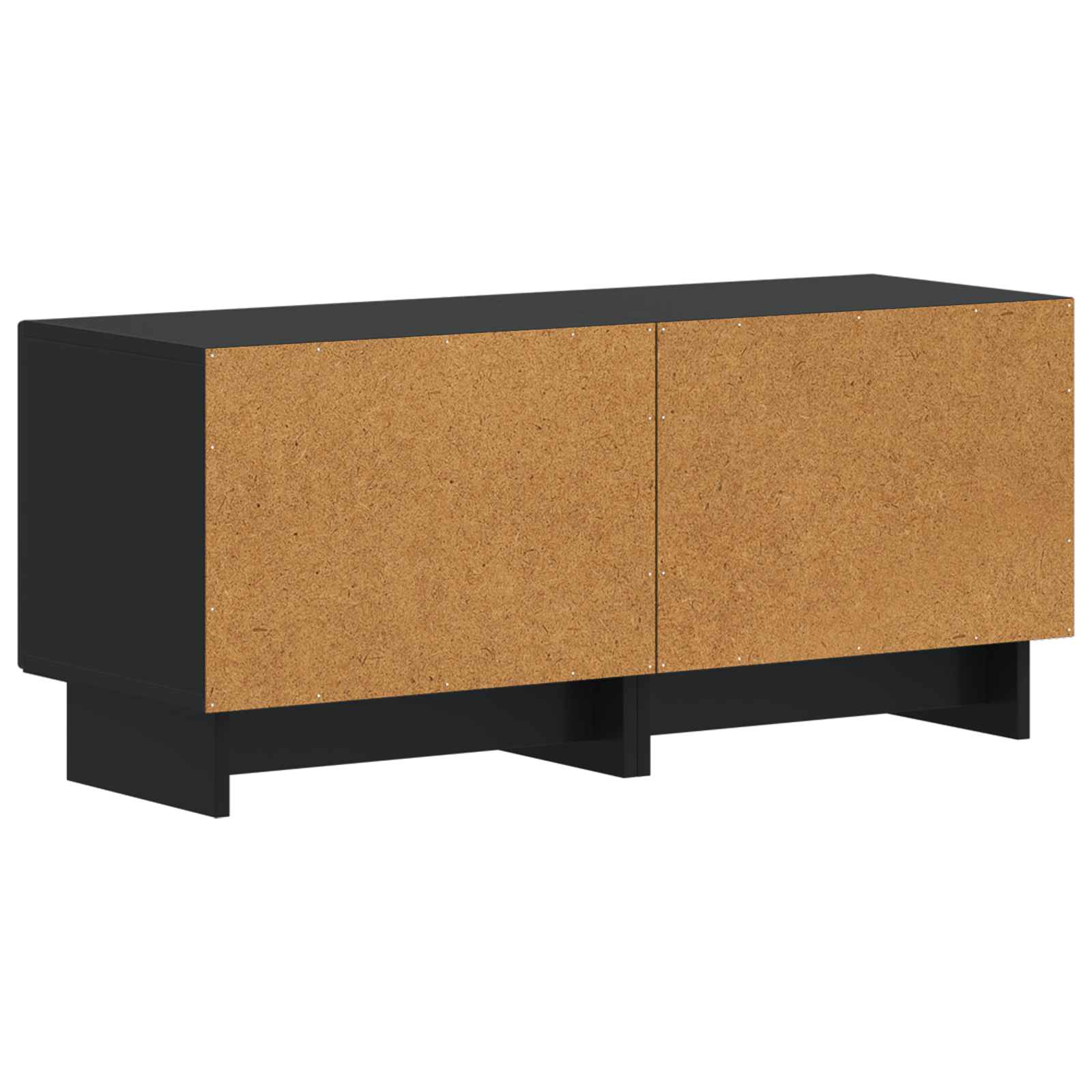 Tv-meubel Zwart Bewerkt hout