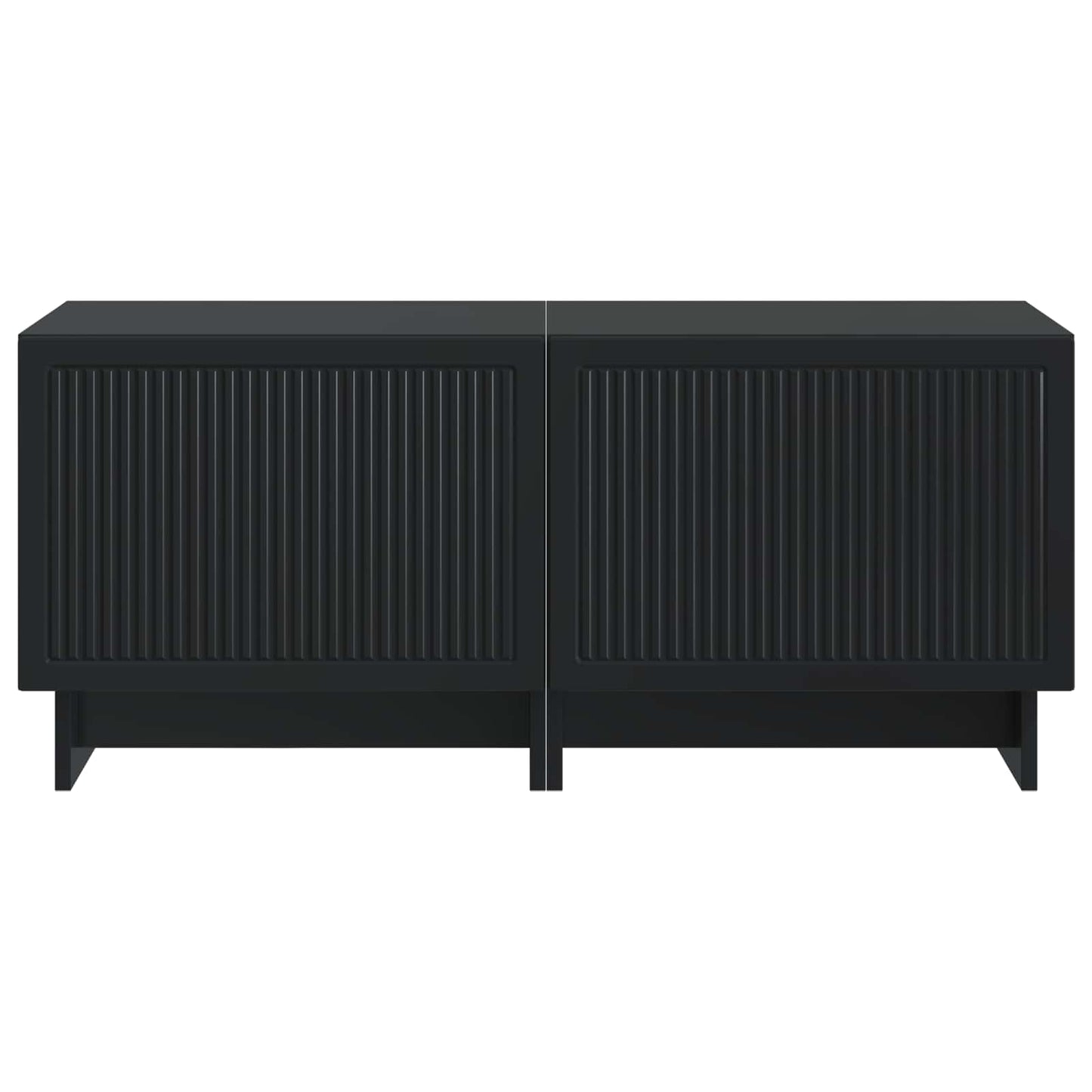 Tv-meubel Zwart Bewerkt hout