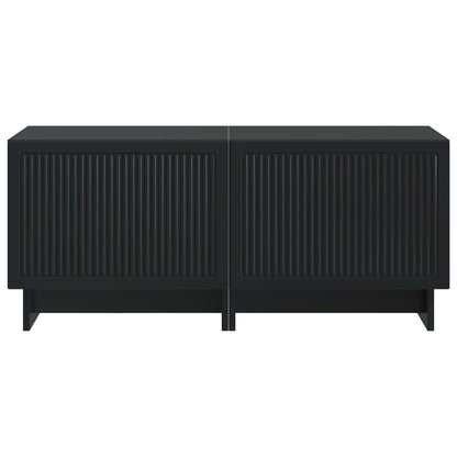 Tv-meubel Zwart Bewerkt hout