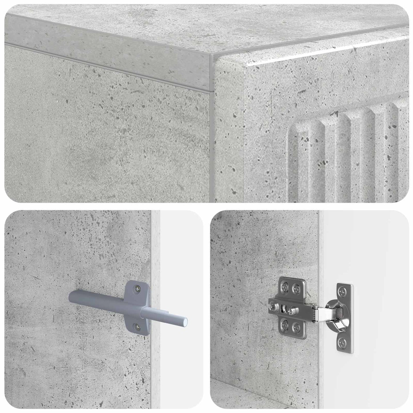 Tv-meubel Betongrijs Bewerkt hout