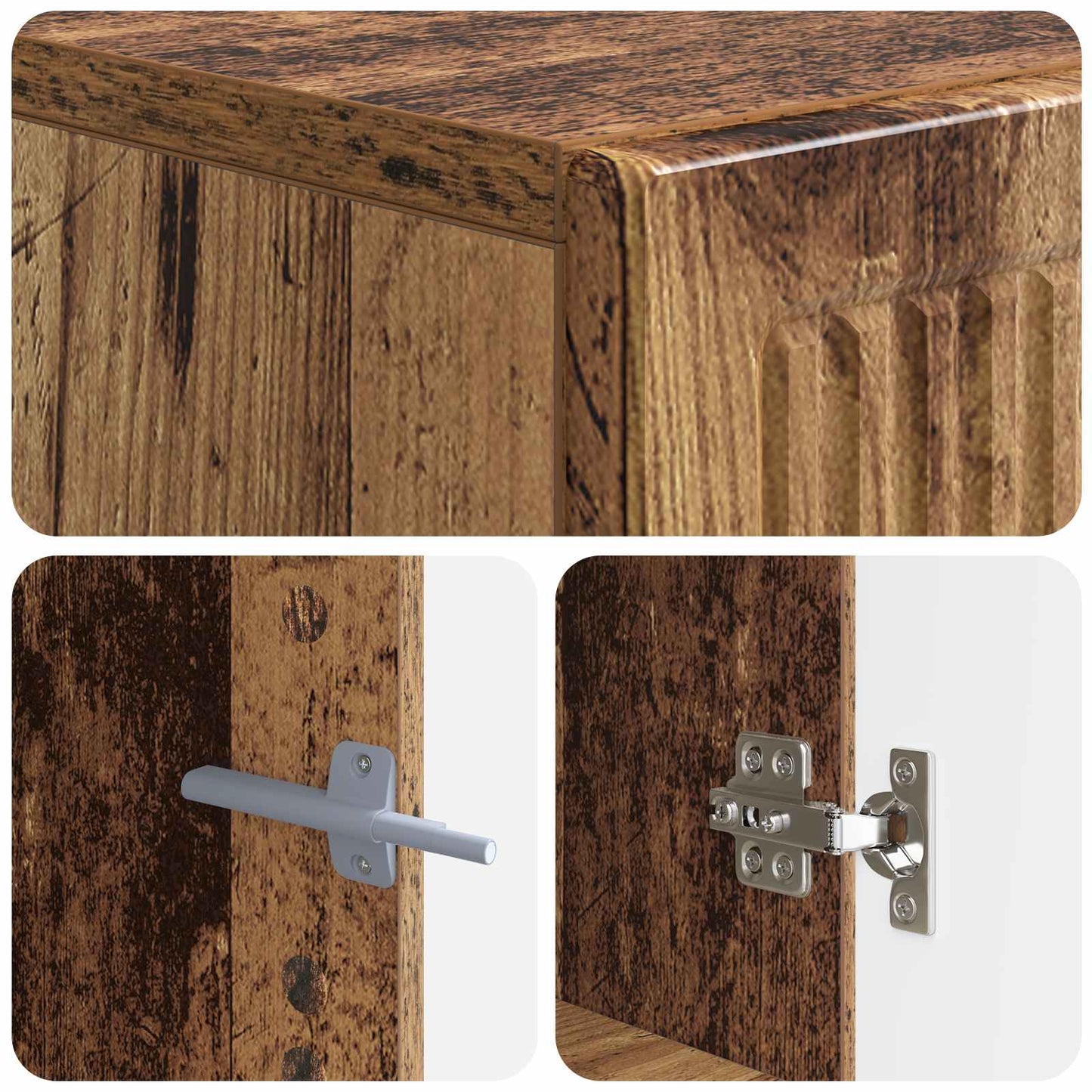 Tv-meubel Oud hout Bewerkt hout