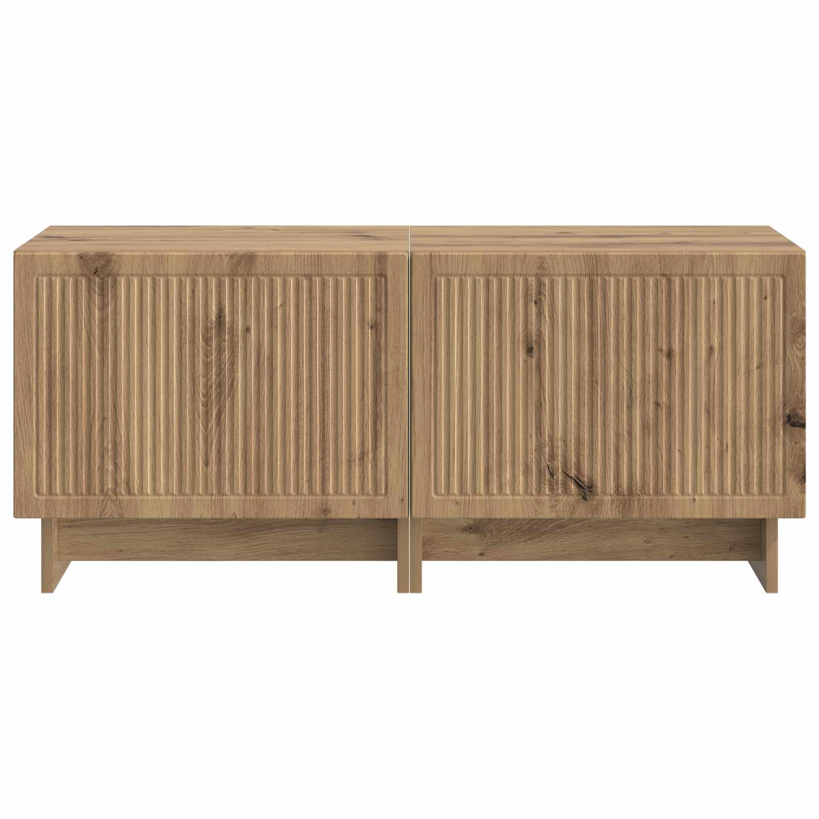 Tv-meubel Artisanaal eiken Bewerkt hout