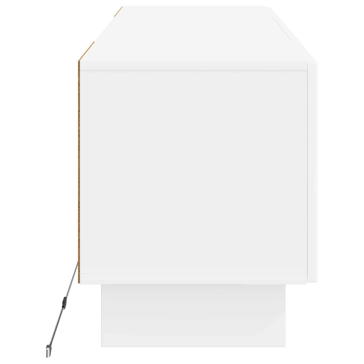 LED tv-meubel Wit Bewerkt hout