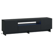 LED tv-meubel Zwart Bewerkt hout