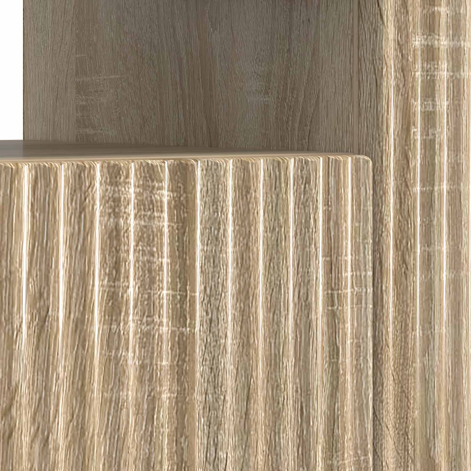 LED tv-meubel Sonoma Eiken Bewerkt hout