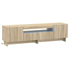 LED tv-meubel Sonoma Eiken Bewerkt hout