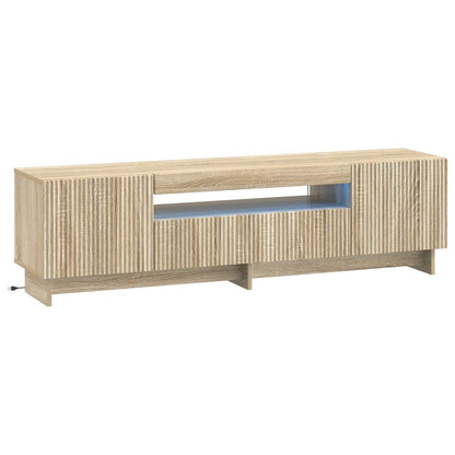 LED tv-meubel Sonoma Eiken Bewerkt hout