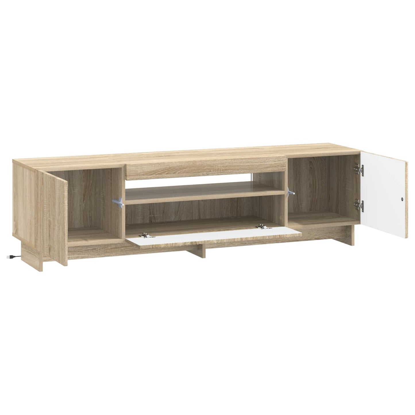 LED tv-meubel Sonoma Eiken Bewerkt hout