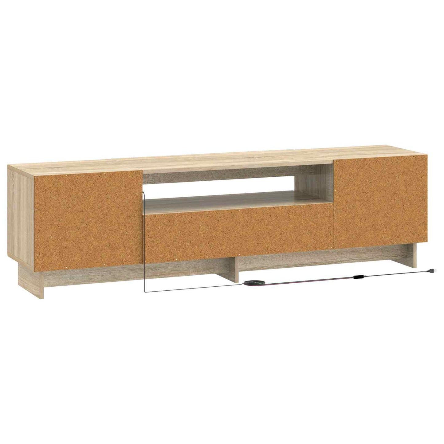 LED tv-meubel Sonoma Eiken Bewerkt hout