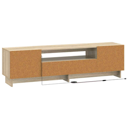 LED tv-meubel Sonoma Eiken Bewerkt hout