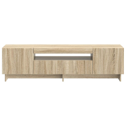 LED tv-meubel Sonoma Eiken Bewerkt hout