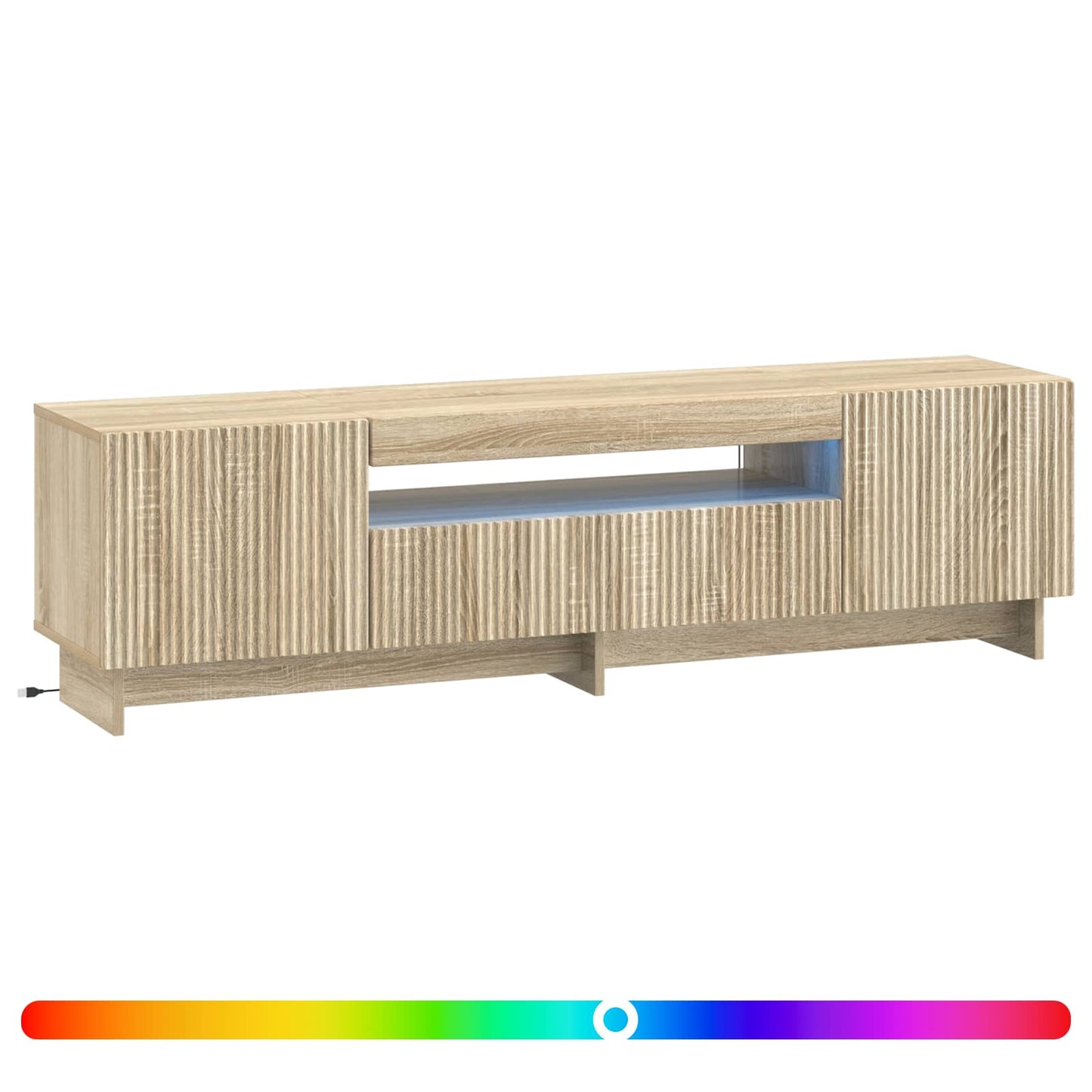 LED tv-meubel Sonoma Eiken Bewerkt hout