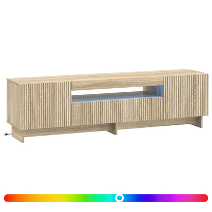 LED tv-meubel Sonoma Eiken Bewerkt hout