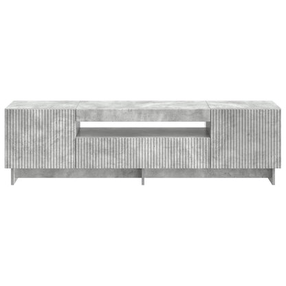 LED tv-meubel Betongrijs Bewerkt hout