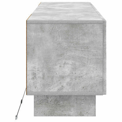 LED tv-meubel Betongrijs Bewerkt hout