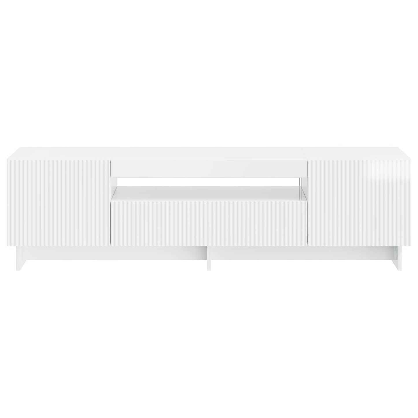 LED tv-meubel Hoogglans Wit Bewerkt hout