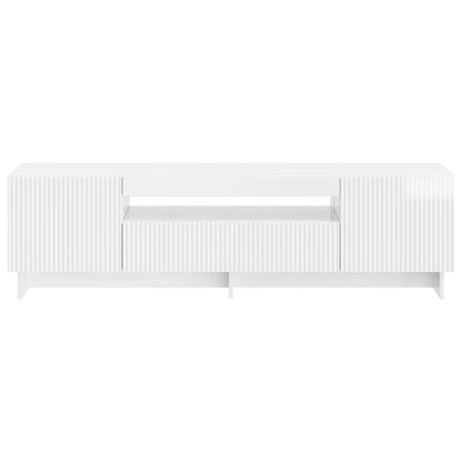 LED tv-meubel Hoogglans Wit Bewerkt hout