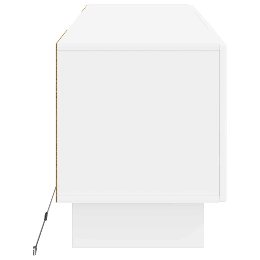 LED tv-meubel Hoogglans Wit Bewerkt hout