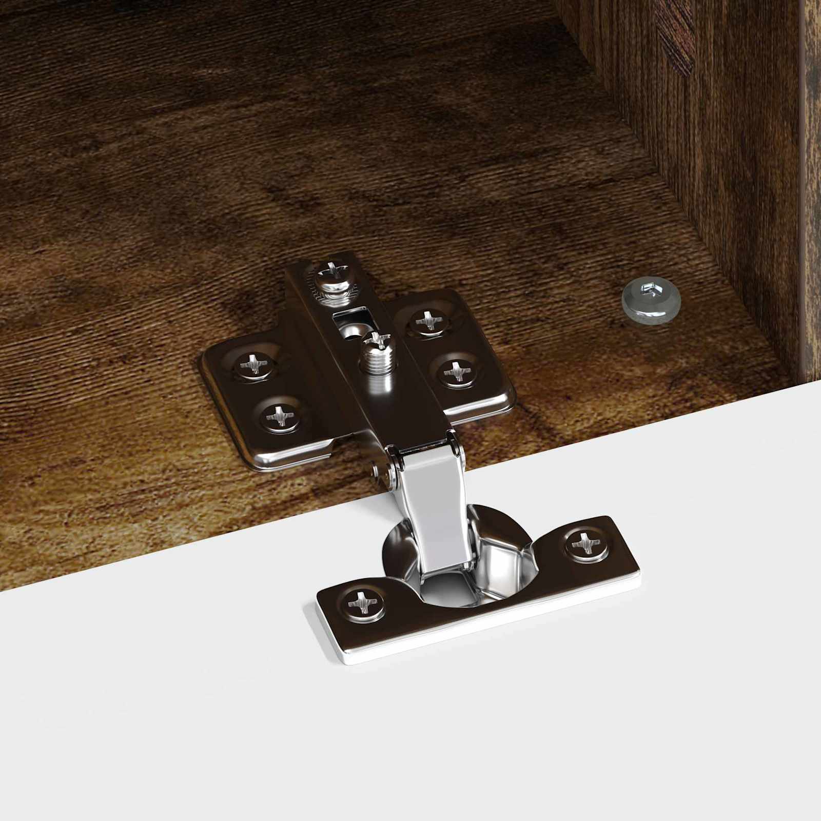 LED tv-meubel Gerookt eiken Bewerkt hout