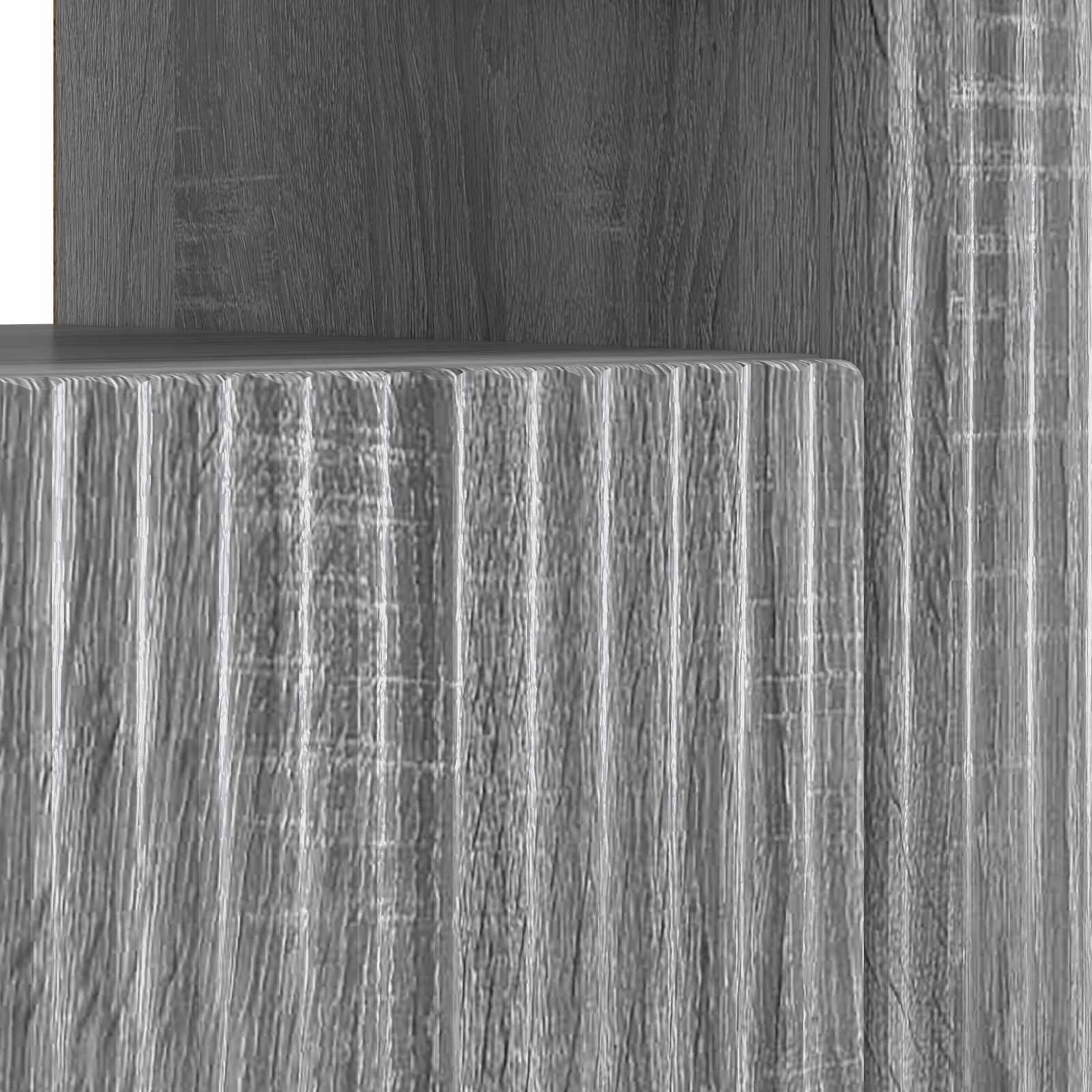 LED tv-meubel Grijs Sonoma Bewerkt hout
